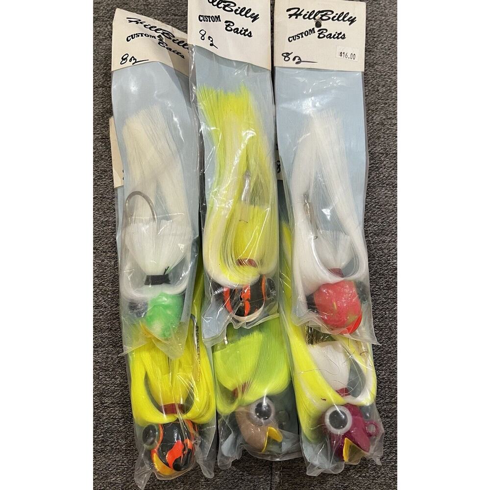 6 pack Striped Bass Parachute Heads -8 oz - Picture 3 of 8